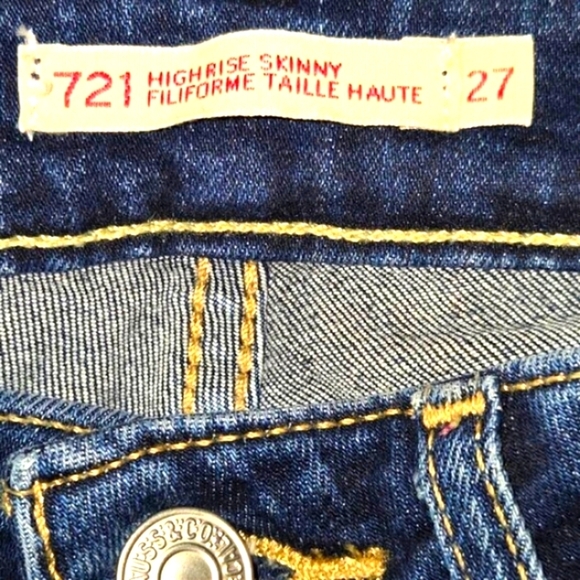 Levi's Women's 721 High Rise Skinny Jeans. size 27 - Picture 8 of 16